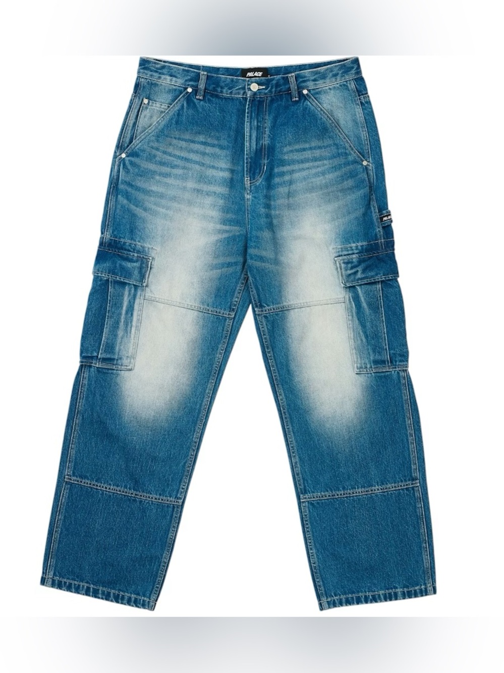 Palace Cargo Panel Jean Mid Wash Men’s Size 34 Blue Jeans Cargos Denim SS25